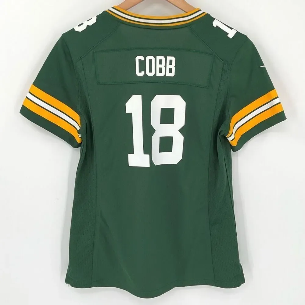 Nike On Field NFL Green Bay Packers Randall Cobb Game Jersey Women Medium‎ Green